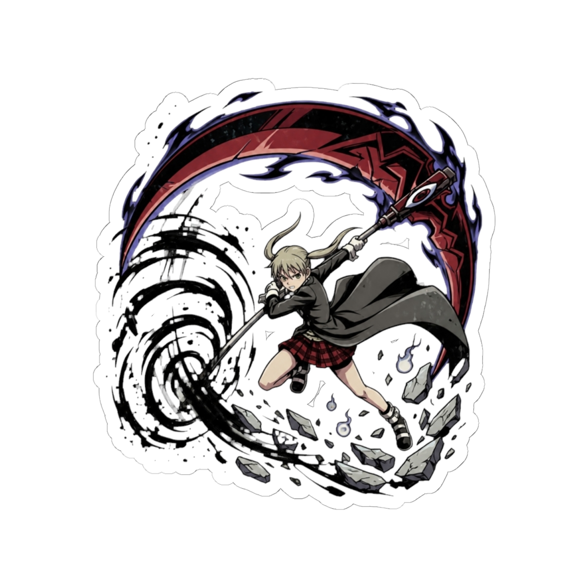 Maka Albarn With Scythe Sticker | Soul Eater - alternate angle 1, merchandise