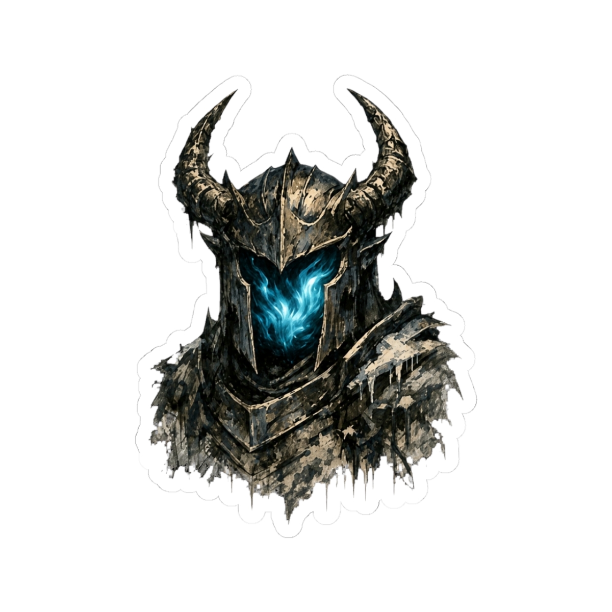 Soul-Eater Helm - Dark Fantasy Knight Sticker | Soul Eater